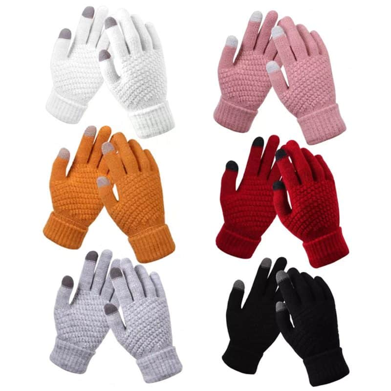 Pletené rukavice pre dotykovú obrazovku
